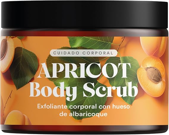 QKNatur- Apricot Kernel Body Scrub 300ml. With extracts of Orange Blossom, Chamomile, Rose and Hamamelis. Exfoliates and nourishes the skin