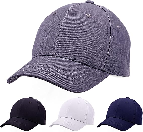 GWHOLE Baseball Cap for Men and Women,Adjustable,Cotton,Plain