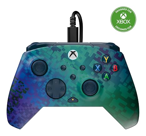 Turtle Beach Rematch Advanced Glitch Green Wired Gaming Controller - Lizenziert für Xbox Series X S Xbox One und Windows PC mit zuweisbaren Tasten und Rumble-Feature-Motoren