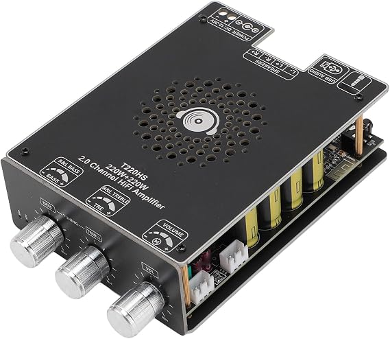 T220HS Bluetooth 5.2 Amplifier Board, 220W+220W Stereo Audio Amp Board, with TPA3251 Chip, Bluetooth AUX USB Input, 12-36V, for DIY Speakers