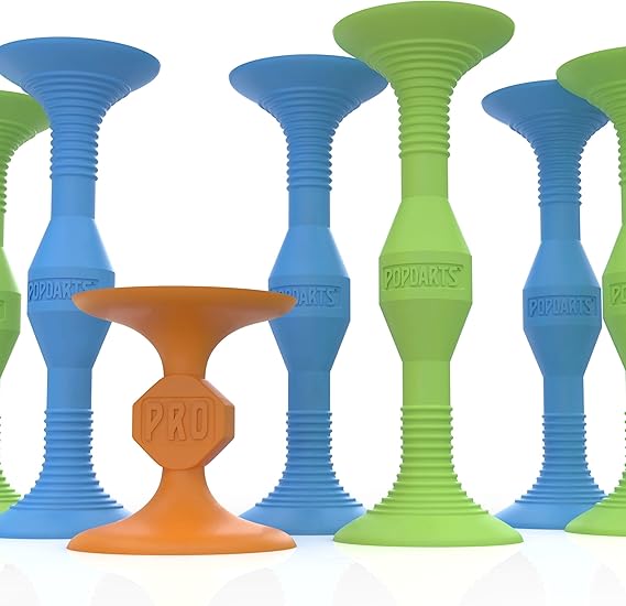 PopDARTS Original Dart Game Set Blue/Green - Indoor, Outdoor, Suction Cup Toss Game - Try It Once