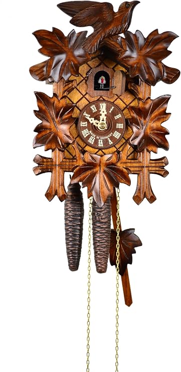 ISDD Cuckoo Clock 1.0020.01.E"5 Foliages, Bird"