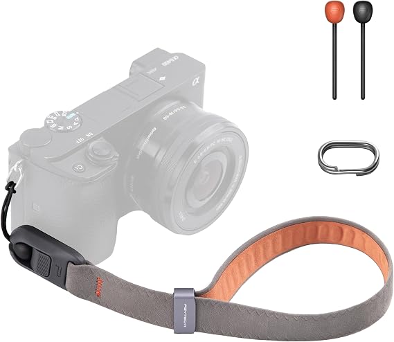 PGYTECH Camera Wrist Strap Air, Adjustable Quick Release Camera Hand Strap Compatible for DSLR or Mirrorless Camera, Oak Grey