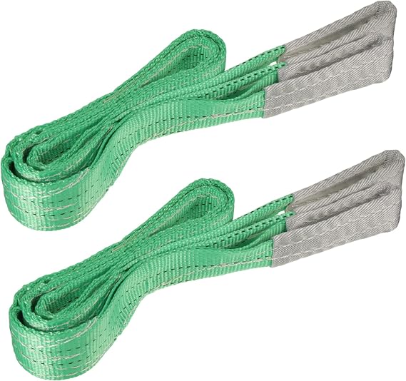 2 Pack 2M Heavy Duty Lifting Sling Strap,Strop Polyester Webbing Sling