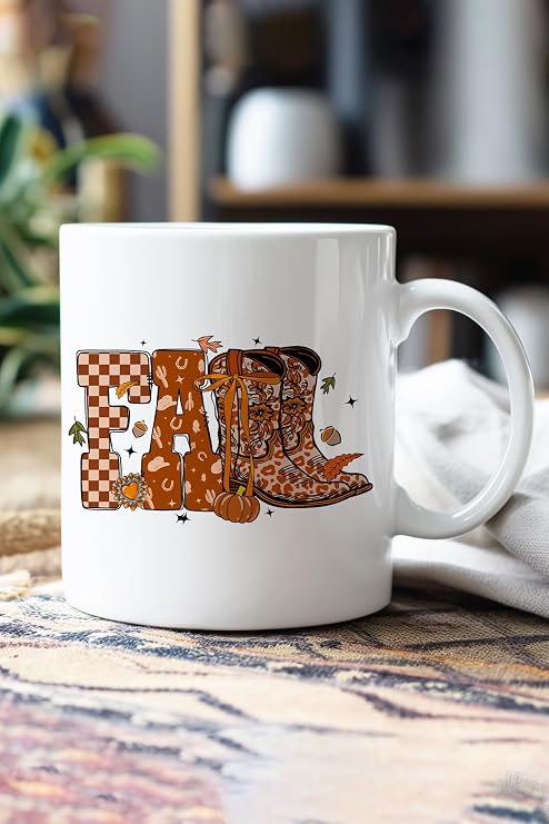 Sonbahar Temalı Fall Baskılı Hediyelik Kupa Bardak, QBM8134