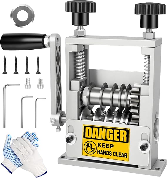 Wire Stripper Machine, Manual Cable Stripper Machine with 6 Channel & 5 Blades, Copper Cable Stripper Tool for 3-17mm Cable, Electric Wire Stripper Tool Scrap Copper Cables Recycling-Silver