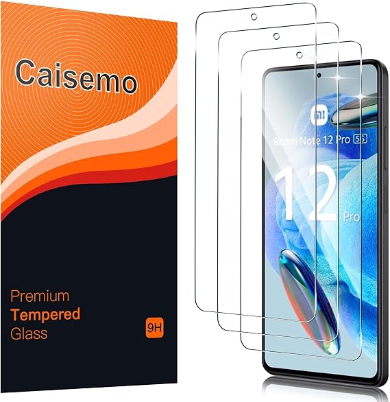 3 Pack For Xiaomi Redmi Note 12 Pro 5G, Note 12 Pro Plus + 5G (Not for Redmi Note 12 Pro 4G) Tempered Glass Screen Protector,9H, Anti Scartch,Soft Touch