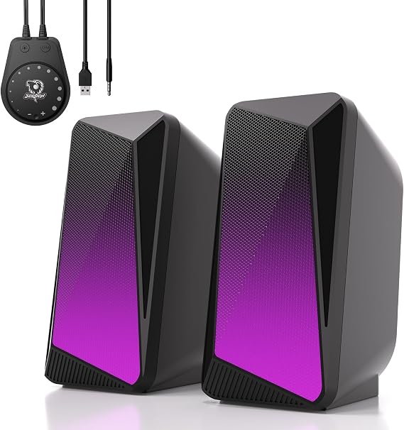 SOULION C30 Bluetooth PC Speakers for Desktop, Monitor, Laptop, Gaming