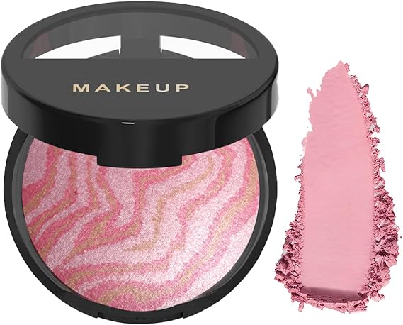 Baked Blush - Lightweight Powder Blush with Natural Finish, Soft Blusher for Daily Makeup, Lightweight Natural Finish, Cheek Colour for Older Women