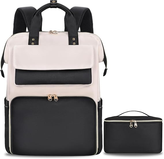 BERTASCHE Lunch Backpack for Women, Laptop Backpack with Lunch Compartment