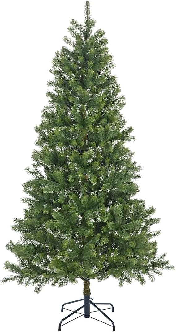 Green Pine Artificial Christmas Tree Lush Branches Traditional Unlit - 7ft