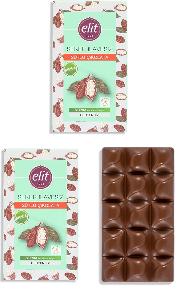 Şeker Ilavesiz Ve Prebiyotik Sütlü Çikolata 60g 3'lü Set Glutensiz