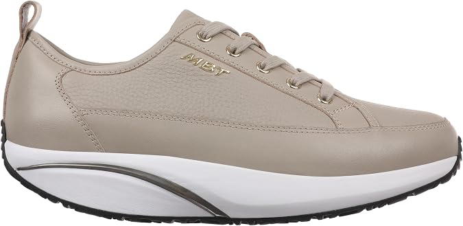 MBT-1997 OBU Casual Trainers for Women in Napa and Granular Leather. Physiological, Anatomic and Comfortable Footwear with Curved Sole. PU Insole with Good Cushioning and Breathability.