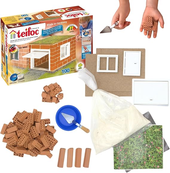 teifoc Garage 4060 Stone Building Kit Real Garage for Toy Cars