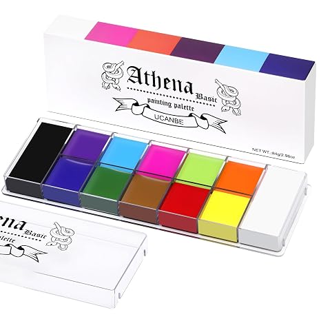UCANBE Athena Face & Body Painting Palette 12 Colours Oil Based