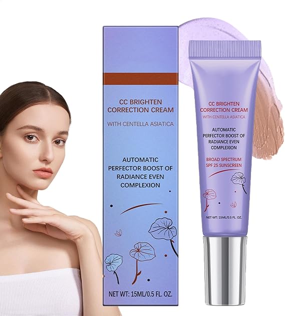 CC Red Correct with Asiatica, 15ml Colour Correcting Cream, Face Moisturizer Skin Repair Cream, Non-Greasy - Hydration Skin And SPF Protection