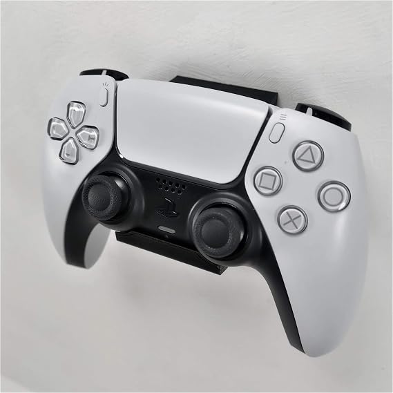3D Cabin PS5 Controller Wall Mount Wall Bracket Holder For Play Station 5 Digital Or Disc DualSense - Various Colours Black