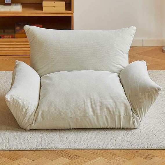 Folding Sofa Bed Convertible Sofa Bed with Armrest Foldable Sleeper Sofa with Back Support Portable Fold Out Chair Bed Comfy Floor Lounge for Living Room Bedroom Futon Sofa Bed Dark Grey