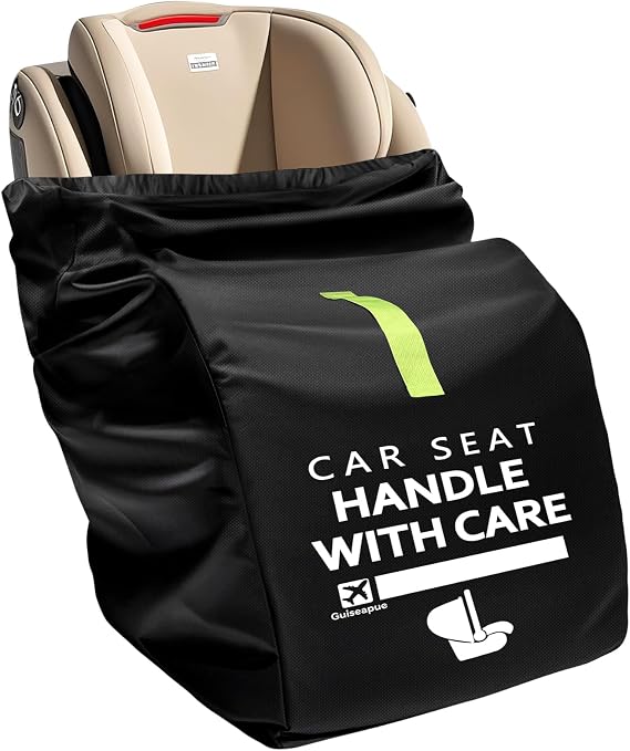 Car Seat Travel Bag for Airplane: Premium Car Seat Bag for Air Travel Black