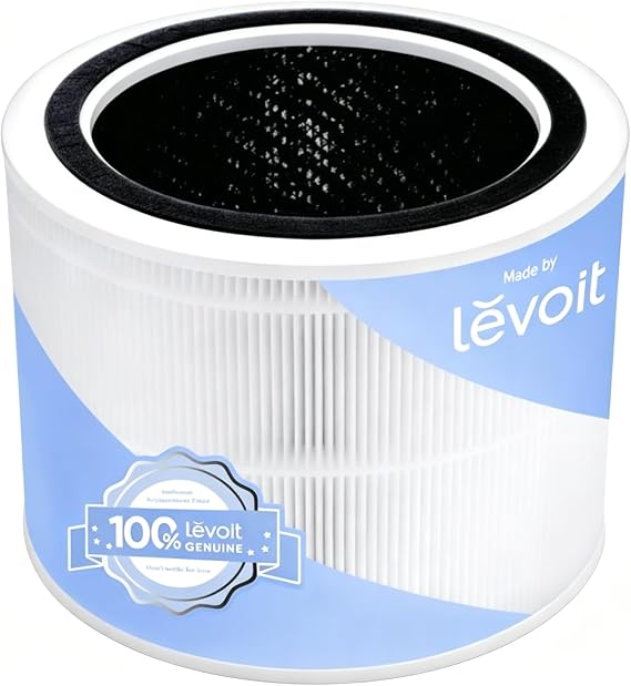 LEVOIT Core 200S Hava Temizleyici Yedek Filtre, 3'ü 1 Arada Filtre, Yüksek Verimli Aktif Karbon, Core 200S-RF, Beyaz