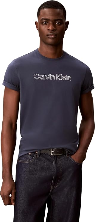 Calvin Klein SS 30s EU HD Stnd Logo Graphic T Lv04lh800g Men's Graphic Tees (Pack of 1)