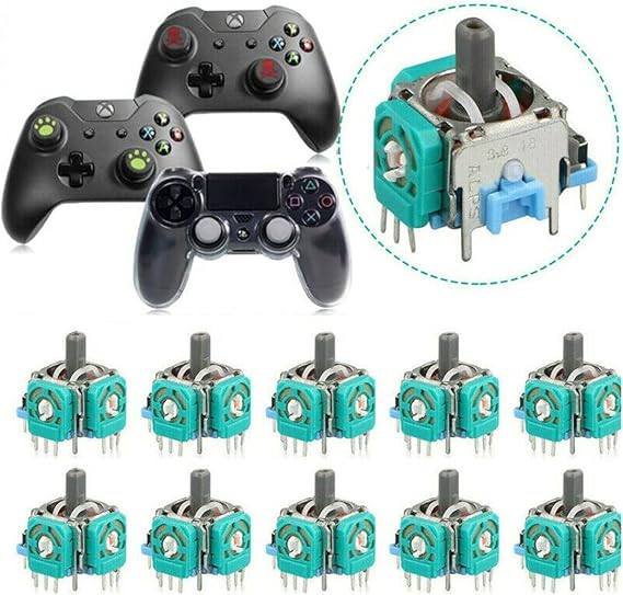 FOR Xbox One PS4 10個 交換用コントローラー ジョイスティック軸 Xbox One PS4適用アナログセンサーモジュール