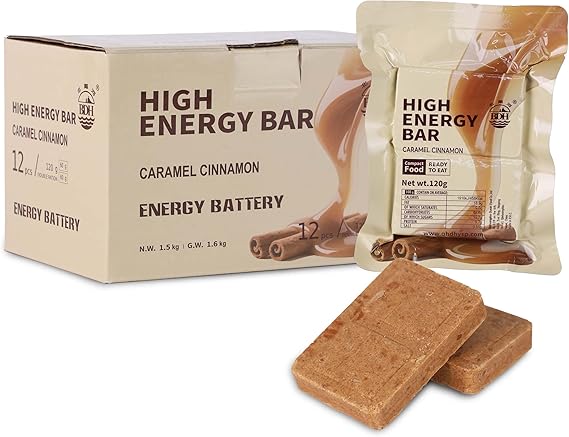 Caramel Cinnamon Flavour Emergency Ration Biscuits, 12 Pack