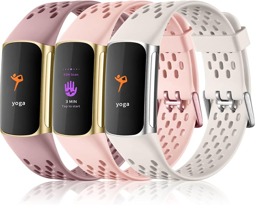 Silicone Straps Compatible with Fitbit Charge 6 Strap Fitbit Charge 5