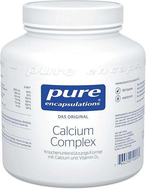 Pure Encapsulations - Calcium Complex - Calcium Citrate and Vitamin D - For Bones & Teeth - 180 Capsules
