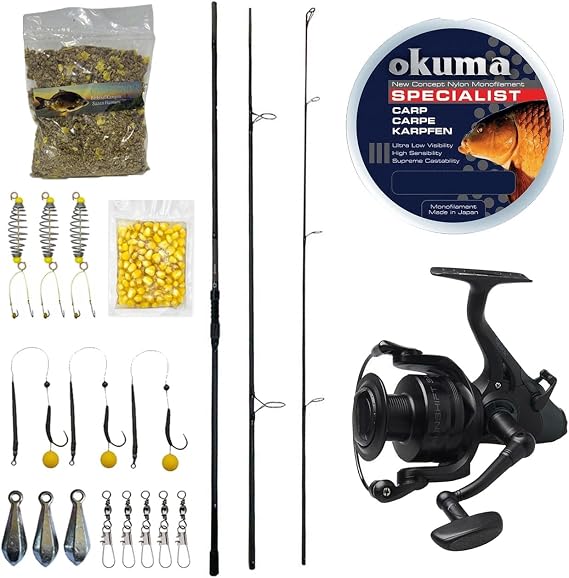 YekOutdoor Profesyonel Göl Oltası Seti Prologic C-Series 12FT 360 cm 3.5 lb 3 Parça&Dam Quick Runshift 3A 6000 FS 2+1BB IGSP Olta Makinesi
