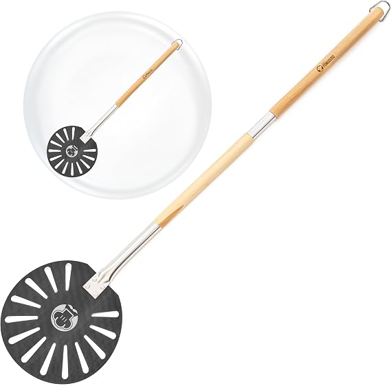Chef Pomodoro Perforated Pizza Turning Peel, 9-in (23cm)