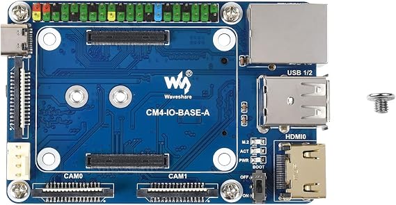 Waveshare Mini Base Board (A) Designed for Raspberry Pi Compute Module 4 Suitable for Evaluating The Raspberry Pi CM4 Or Being Integrated Into End Products