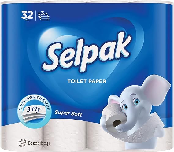 Selpak | Regular Toilet Paper Rolls | Pack of 32 Rolls