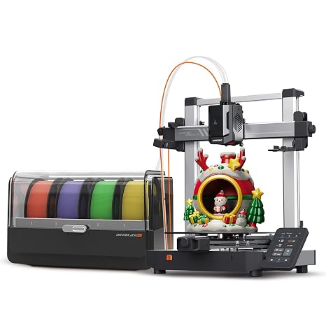 Anycubic Kobra 3 V2 Combo 3D Yazıcı, Akıllı Çok Renkli Baskı 600mm/s'ye Kadar Baskı Hızı, Aktif Filament Kurutma, Daha Yüksek Başarı Oranları için Geliştirilmiş Otomatik Tesviye, 10.0'' x 10.0'' x
