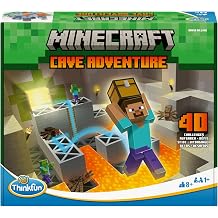 ThinkFun Minecraft Cave Adventure - Screen-Free Strategy Puzzle Game - 40 Logic Challenges - Ages 8+