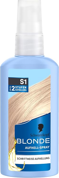 Schwarzkopf Blonde Lightener S1 Level 3 (125ml) Lightening Spray for Lightening Hair Up to 2 Levels for a Radiant, Sun-Kissed Blonde Hair Colour, Formula with Argan Oil