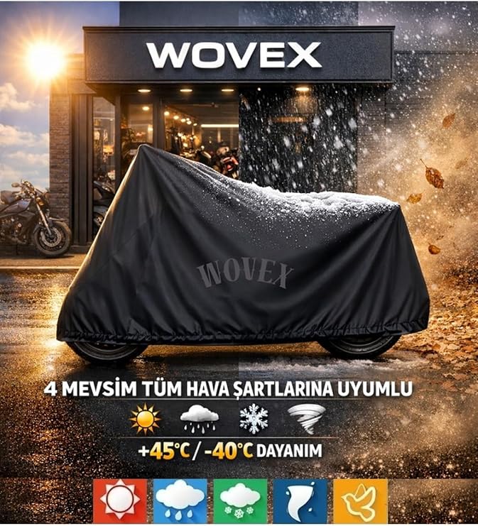 Honda Pcx 125 Motosiklet Brandası Topcase Uyumlu Su Geçirmez Branda,Örtü,Siyah