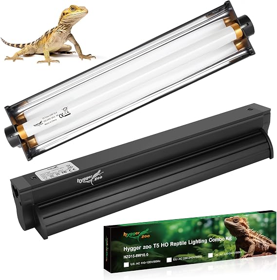 T5 HO UVB Light Reptile Kit 8W 12inch/32cm 10.0 UVB Lamp fixture Combo Kit