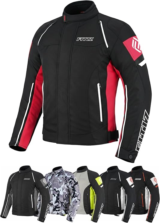 Premium Motorcycle Jacket Men for Adventure/Touring with Cordura Textile Summer Winter Windproof Bike Jacket for Racing, Riding Removeable CE Approved