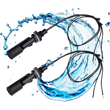 Aideepen Schwimmerschalter 2 Stück Wasserstandssensor Horizontale Wasserpumpensteuerung Schwimmerschalter für Aquarium Hydroponik Pool(Typ F)