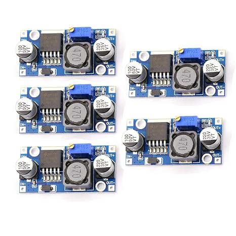 Hailege 5pcs 3A DC-DC Step Down Buck Power Module Power Controller Power Conversion Module 24V to 12V 5V 3V Adjustable