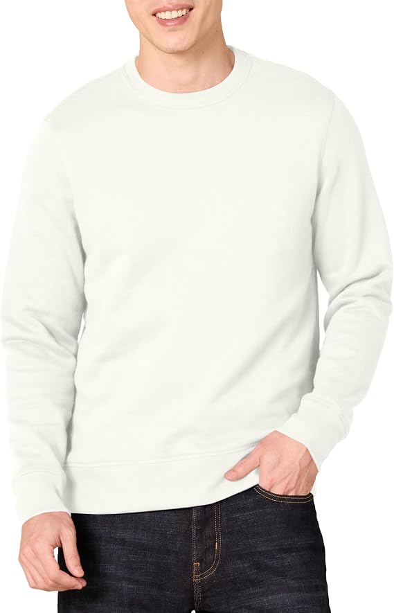 Amazon Essentials Men's Crew-Neck Fleece Sweatshirt with Ribbing (Available in Big and Tall)