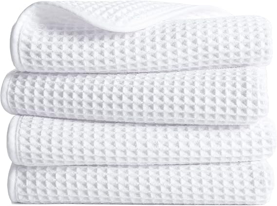 Polyte Waffle Microfiber Quick Dry Hand Towel 430 gsm 16x30 in