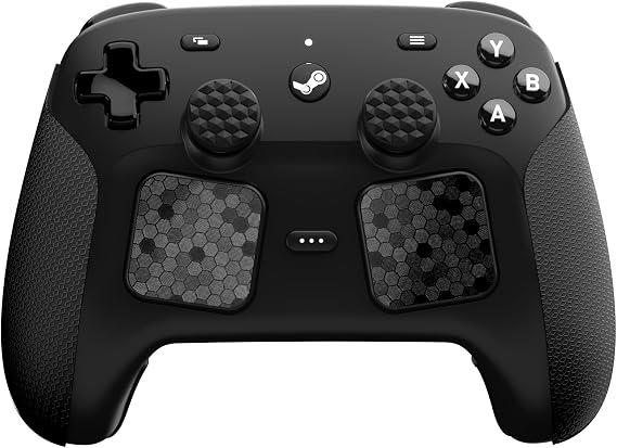 playvital Grip Sticker Set for Steam Controller 2, Hexagon Diamond Black