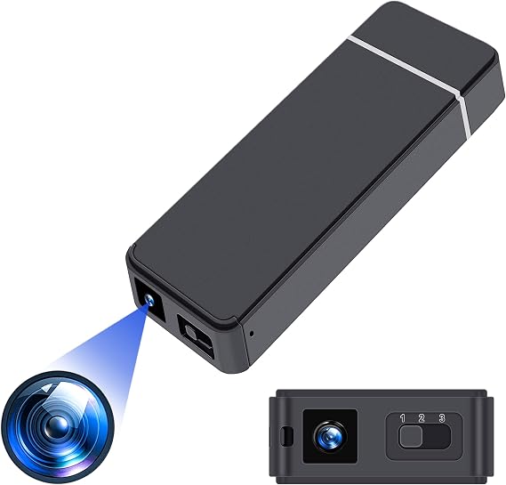 HGYGHO 64GB Mini Cámara Diseño U Disk 1080P con Grabación de Audio Sin WiFi