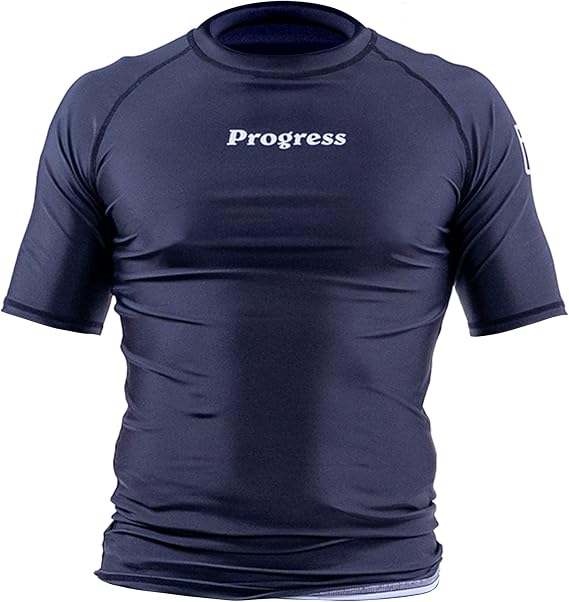Progress Jiu Jitsu Academy Short Sleeve Rashguard | Comfortable & Durable BJJ Rash Guard | Flexible Rash Guard for Grappling
