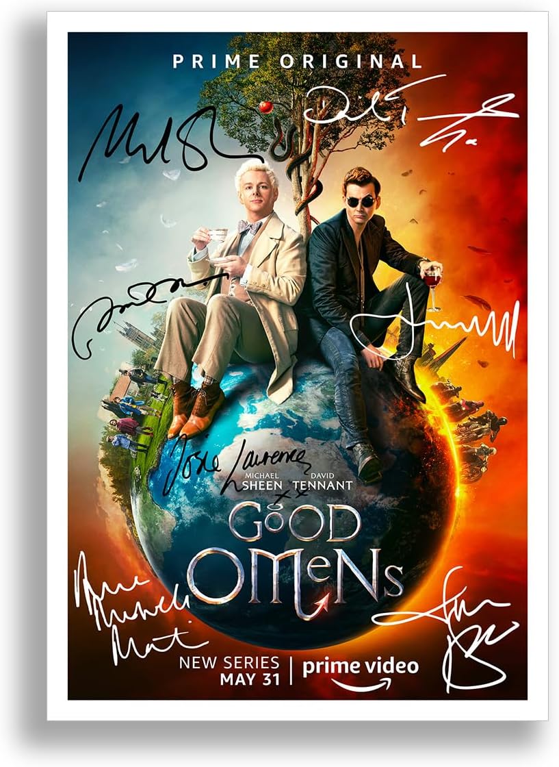 Good Omens Cast Signed Autograph A4 Poster Photo Print Prime TV Show Series Season Framed DVD Boxset Memorabilia Gift (A4 Print (Unframed))