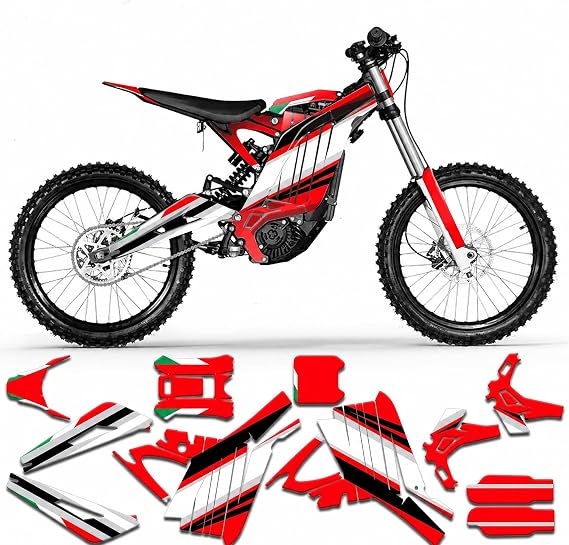 MXP Graphics Custom Decal Kit for Sur-Ron Light Bee X Light Bee S Offroad Motorcycle Dirt Bike (Light Bee X (KKE With Shock Absorption), 025)