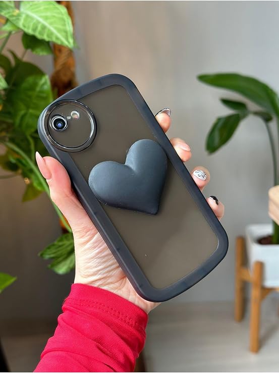 Go Aksesuar Iphone 7 Plus - 8 Plus ile Uyumlu Oyuncaklı Kalp Model Kılıf