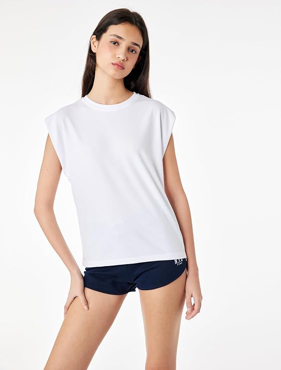 Regular Fit Modal Karışımlı Kolsuz Bisiklet Yaka Spor Tişört